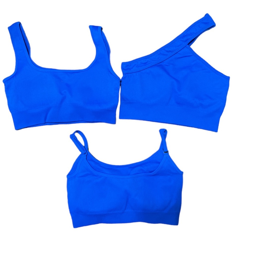 NWT 0QQ Women's 3 Pieces Crop Tank Tops Medium Ribbed Sleeveless Crop Top set